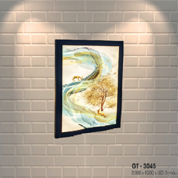 LH - GT - 3045: Đèn gắn tường LED CN - KT: L300mm x W200mm - Đèn LED đổi 3 màu