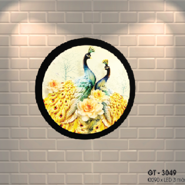LH - GT - 3049: Đèn gắn tường LED - KT: Ø290mm - Đèn LED đổi 3 màu