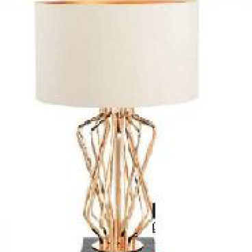 LH - DB 576 - Trắng: Đèn bàn xi vàng, KT: Ø360mm*H600mm