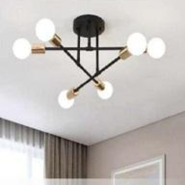 LH - THCN 103-21: Đèn chùm 6 bóng,  KT: Ø650mm*H200mm 