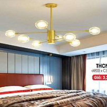 LH - THCN 264: Đèn chùm bi LED G9*8 bóng, KT: Ø800mm*H500mm