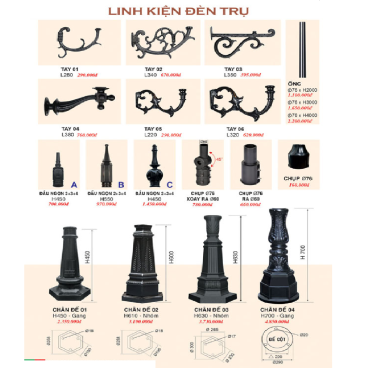 Linh kiện đèn trụ 1