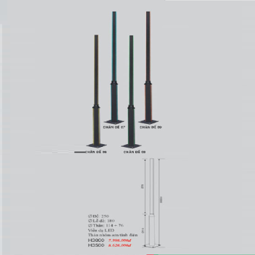 Linh kiện đèn trụ 3