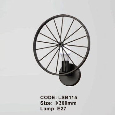 CODE: LSB115: Đèn gắn tường - KT: Ø300mm - Đèn E27 x 1 bóng