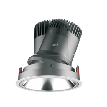LUPUS:  Đèn âm trần chống chói 15W, Ø130mm, lổ khoét: Ø120mm - Ánh sáng vàng / trung tính