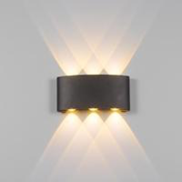 LWA8031-BK: ĐÈN LED GẮN TƯỜNG NGOÀI TRỜI LED 6X1W - ÁNH SÁNG VÀNG