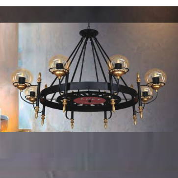 NB 017/8: Đèn chùm thả Cafe - KT: Ø900mm x H700mm +500mm - Bóng đèn E27 x 8 bóng