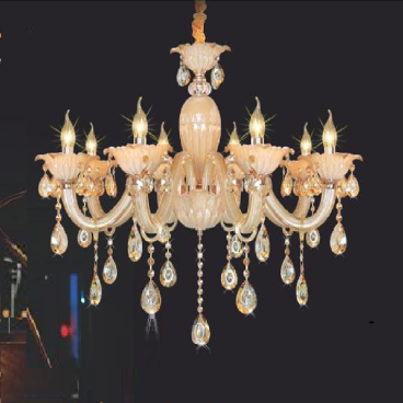 NC 2101/8: Đèn chùm nến 8 tay - KT: Ø700mm x H700mm + 400mm - Đèn nến chân E14 x 8 bóng