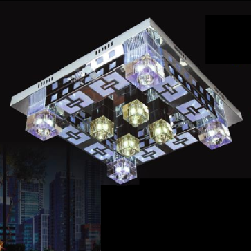 NC 6023A: Đèn áp trần vuông -  KT:  ❒500mm x H150mm - Đèn LED đổi màu - Remote