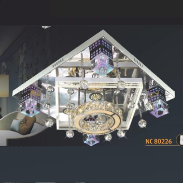 NC 80226: Đèn áp trần vuông  LED  - KT: ❒600mm x H200mm - Đèn LED đổi màu - Remote