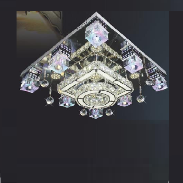 NC 80228: Đèn áp trần vuông  LED  - KT: ❒600mm x H150mm - Đèn LED đổi màu  - Remote