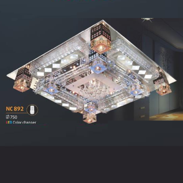 NC 892: Đèn áp trần vuông LED - KT:  ❒750mm - Đèn LED đổi màu - Remote