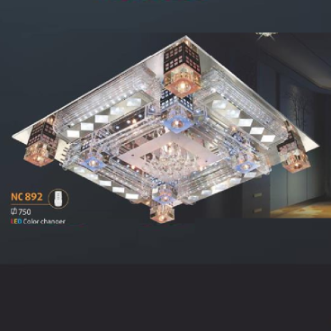 NC 892: Đèn áp trần vuông LED - KT:  ❒750mm - Đèn LED đổi màu - Remote