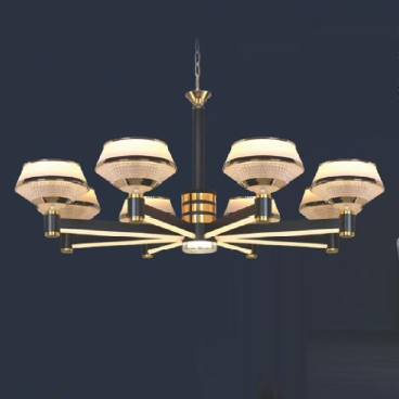 NC 9268/8: Đèn chùm LED 8 tay - KT: Ø850mm x H380mm+400mm - Đèn LED đổi 3 màu