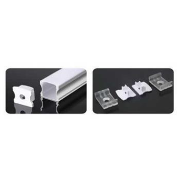 NST - AB1714 - Nẹp nhôm, linh kiện dùng cho LED dây trong nhà