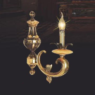 NV 126/1: Đèn vách đồng - KT: L250mm x W140mm x H420mm - Đèn chân E14 x 1 bóng