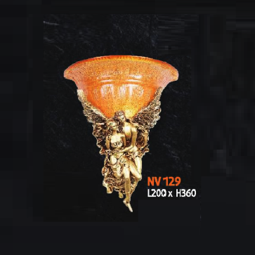 NV 129: Đèn gắn tường 1 bóng - KT: L200mm  x H360mm - Đèn chân E14 x 1  bóng