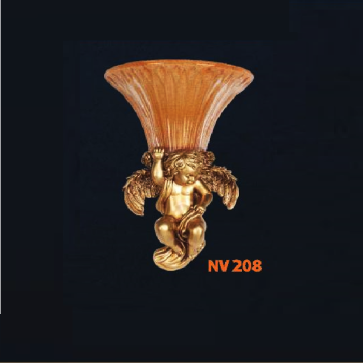 NV  208: Đèn gắn tường 1 bóng - KT: L250mm x W130mm x H400mm - Đèn chân E14 x 1  bóng