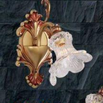 NV - 2196/1: Đèn tường 1 bóng chao thủy tinh, KT: L300mm*H350mm