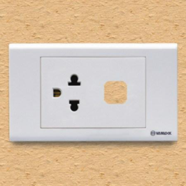 Ổ cắm đơn 3 chấu với 1 lỗ_S18UEX SINO