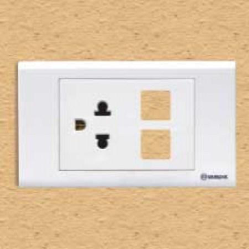 Ổ cắm đơn 3 chấu với 2 lỗ_S18UEXX SINO