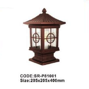 CODE: SR - P81001: Đèn gắn đầu trụ - KT: 205mm x 205mm x H400mm - Bóng đèn E27 x 1