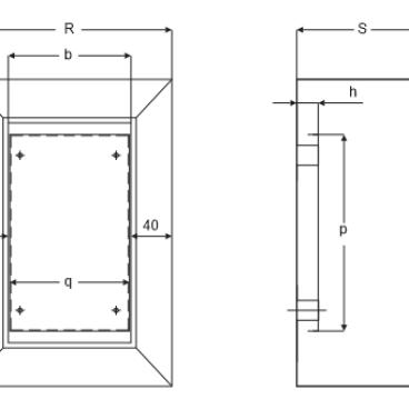 Quy định tính kích thước tủ IP 65/55