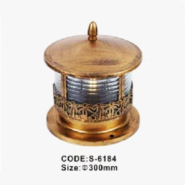 CODE: S6184: Đèn gắn đầu trụ - KT:Ø300mm - Bóng đèn E27 x 1