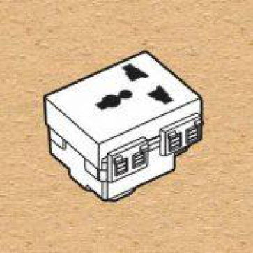 S18CCUAMT - ổ cắm đa năng có màn che Size M 16A