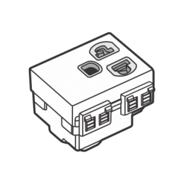 S18CCUE - Ổ cắm đơn3 chấu  có màn che 16A