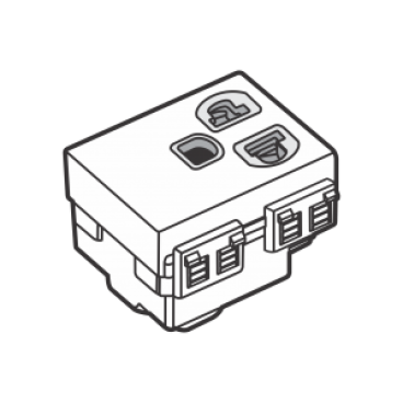 S18CCUE - Ổ cắm đơn3 chấu  có màn che 16A