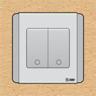 S66DG2A - contac đôi 1 chiều phím lớn 10A