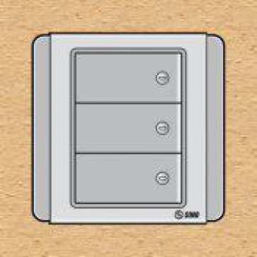 S66DG3- Contac ba 1 chiều phím lớn  có dạ quang 10A