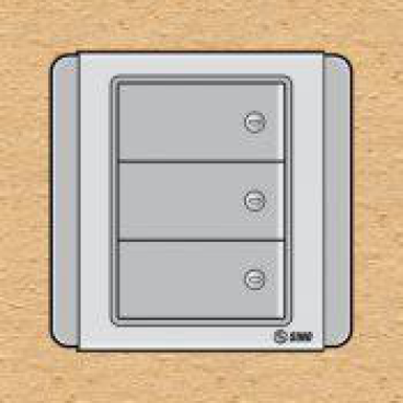 S66DG3- Contac ba 1 chiều phím lớn  có dạ quang 10A