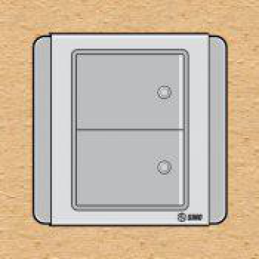 S66DGN2- Contac đôi 1 chiều phím lớn có đèn LED xanh 10A