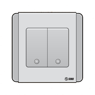 S66SDG2 - contac đôi 1 chiều phím lớn có dạ quang10A