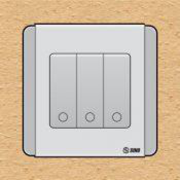 S66SDG3A- contac ba 1 chiều phím lớn 10A
