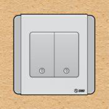 S66SDGM2 - contac đôi 2 chiều phím lớn có dạ quang 10A