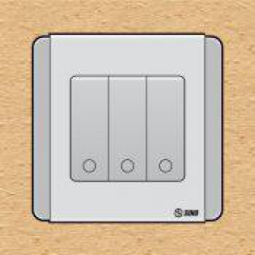 S66SDGM3- contac ba 2 chiều phím lớn có dạ quang 10A