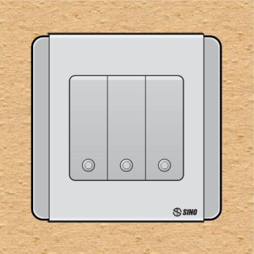 S66SDGMN3- contac ba 2 chiều phím lớn có đèn LED xanh 10A