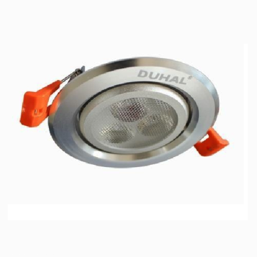 SDFA203: Đèn LED âm trần chiếu điểm 3W - KT: Ø 90mm x H35mm -  Lổ khoét: Ø75mm - Ánh sáng  vàng/trắng
