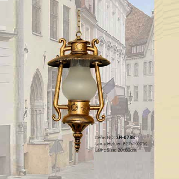 SH - 678B: Đèn thả dầu đơn - KT: Ø200mm x H600mm - Bóng đèn E27 x 1 bóng