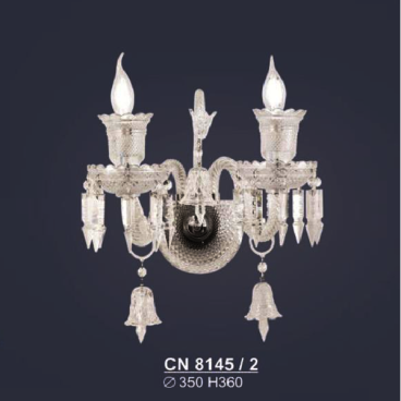 SN - CN 8145/2: Đèn vách nến đôi - KT: Ø350mm x H360mm - Đèn chân E14 x 2 bóng