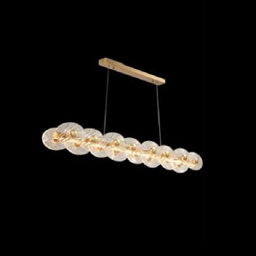 EU - T 6244: Đèn thả ngang, chao thủy tinh -  KT: L1160mm x H800mm - Đèn LED 90W đổi 3 màu