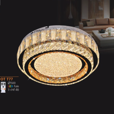 AD - OT T77: Đèn áp trần Phale LED - KT: Ø500mm - Đèn LED đổi 3 màu