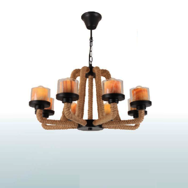 VE - T - 8785/8: Đèn chùm thả Cafe - KT: Ø550mm x H700mm - Bóng đèn E27 x 8 bóng