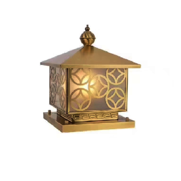 TD - 24: Đèn gắn đầu trụ xi đồng - KT: L400mm x W400mm - Bóng đèn E27 x 1