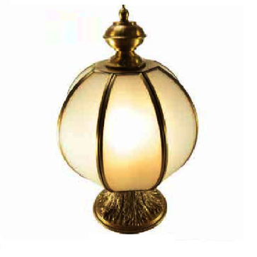 TD - 39: Đèn trụ Hợp kim xi đồng - KT: Ø250mm x H300mm ( chân đế Ø150mm) - Bóng đèn E27 x 1