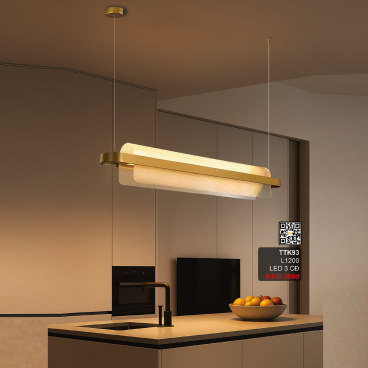 TTK93: Đèn thả ngang - KT: L1200mm  - Đèn LED đổi 3 màu