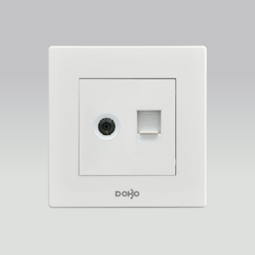 K50-88027: Bộ ổ cắm TV+ ổ mạng